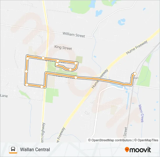 WALLAN 1 Bus Line Map