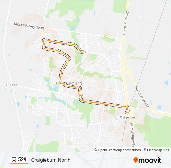 529 Bus Line Map