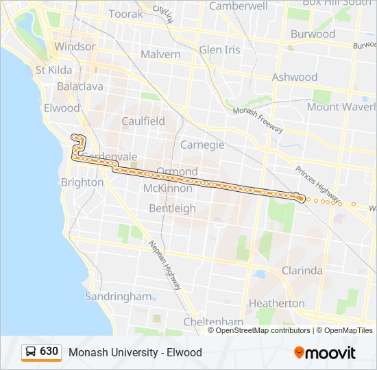 630 bus Line Map