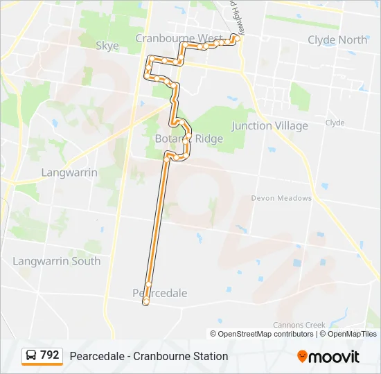792 Bus Line Map