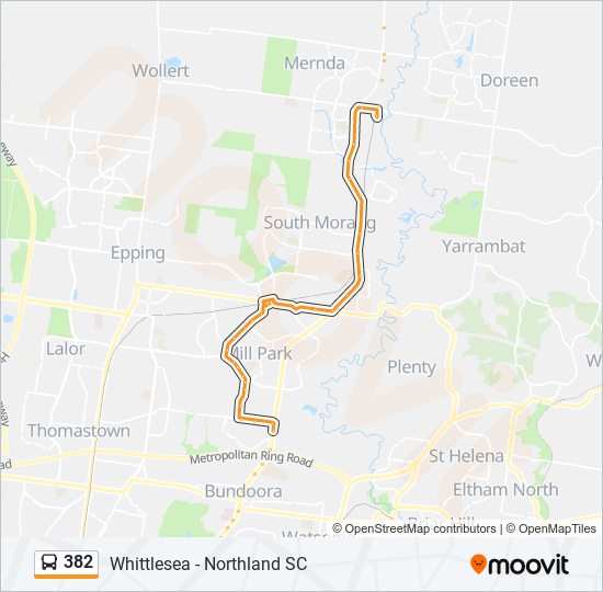 382 bus Line Map