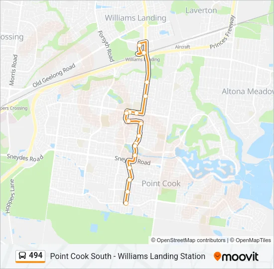 494 Bus Line Map