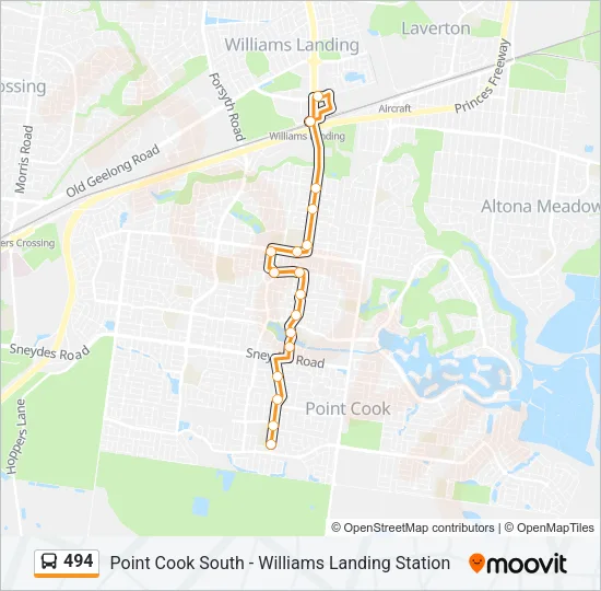 494 Bus Line Map