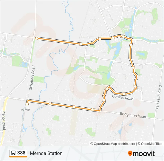 388 Bus Line Map