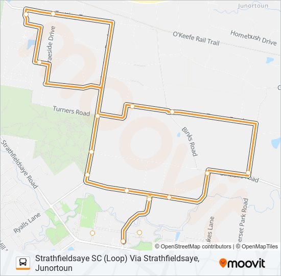 Mapa de 71 de autobús