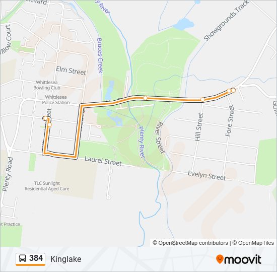 Mapa de 384 de autobús