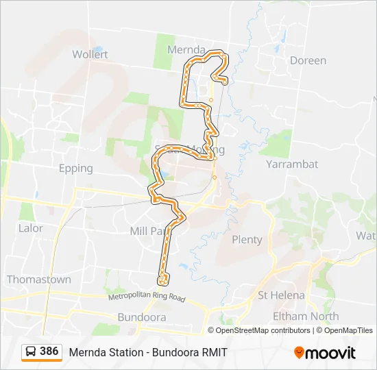 386 Bus Line Map