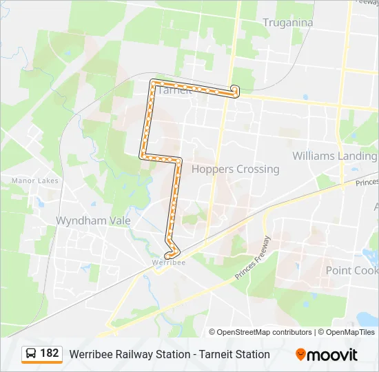 182 Bus Line Map