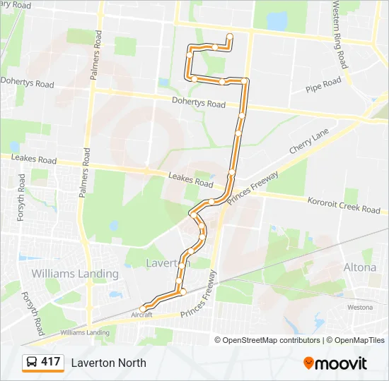 417 Bus Line Map