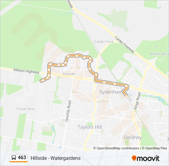 463 bus Line Map