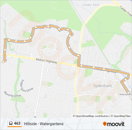 463 Bus Line Map