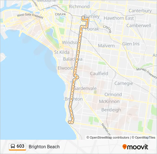 603 Bus Line Map