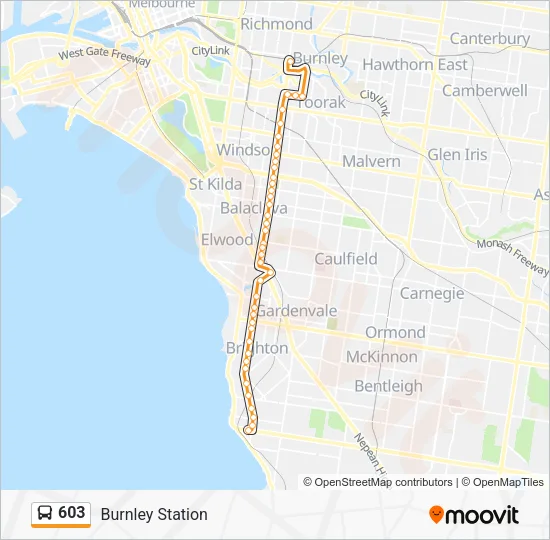 603 Bus Line Map