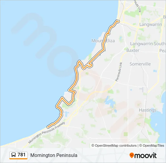 781 Bus Line Map