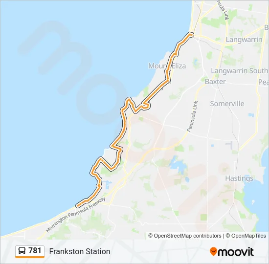 781 Bus Line Map