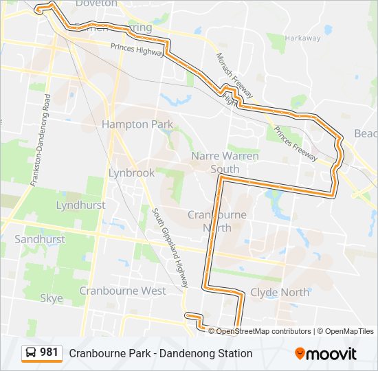 981 Bus Line Map