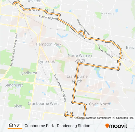 981 Bus Line Map