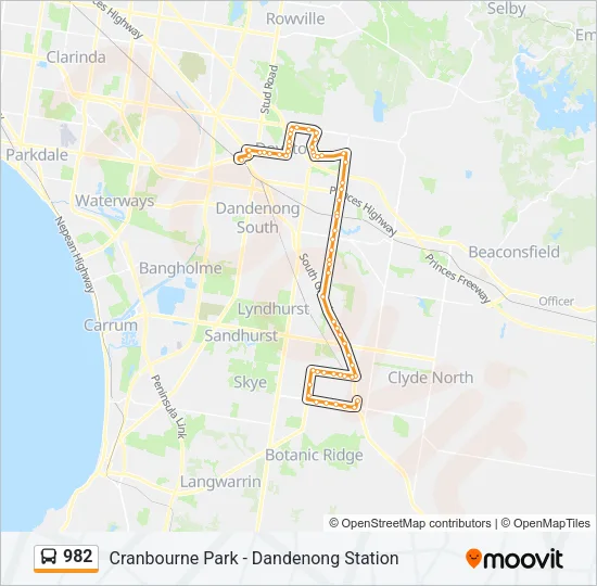 982 Bus Line Map