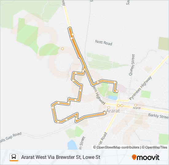 Mapa de 1 de autobús