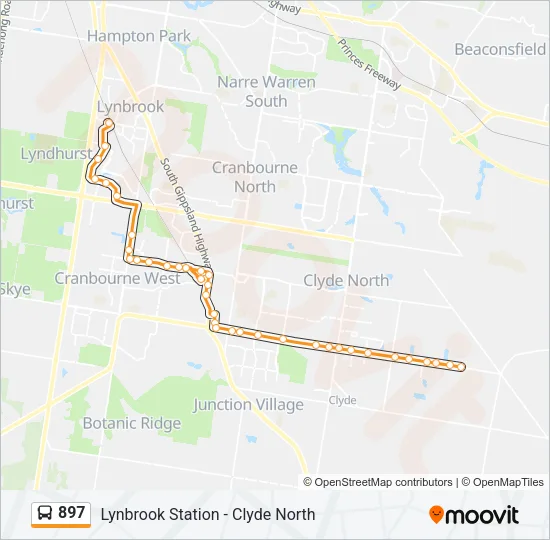897 Bus Line Map