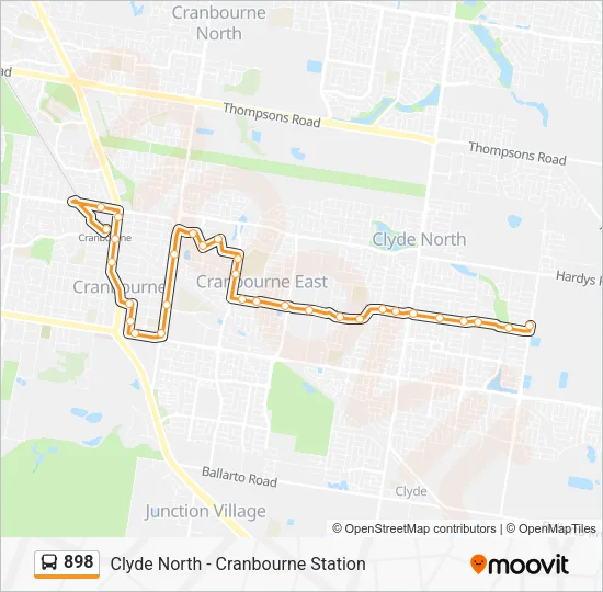 898 Bus Line Map
