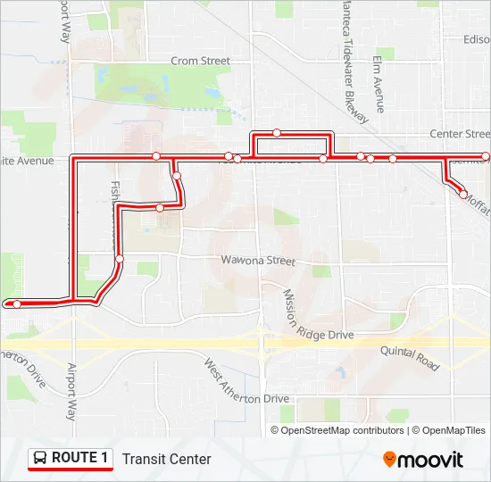 Mapa de ROUTE 1 de autobús
