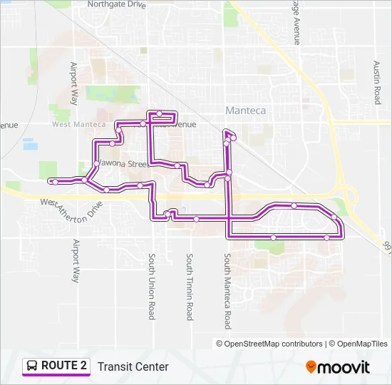 ROUTE 2 Bus Line Map