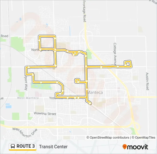 ROUTE 3 Bus Line Map