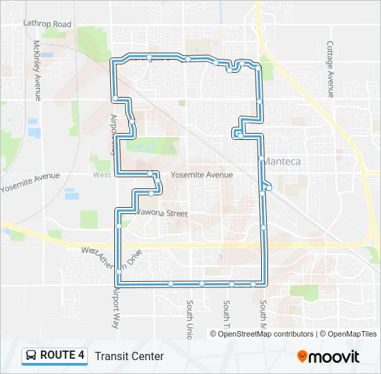 ROUTE 4 Bus Line Map