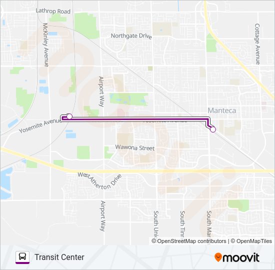 ACE SHUTTLE Bus Line Map