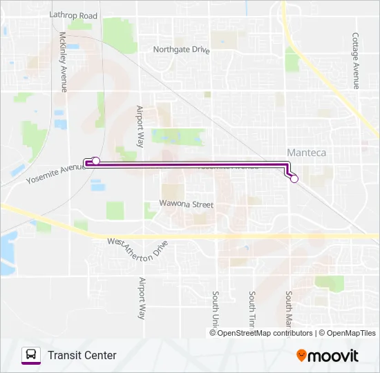 ACE SHUTTLE Bus Line Map