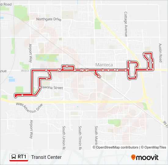 RT1 Bus Line Map