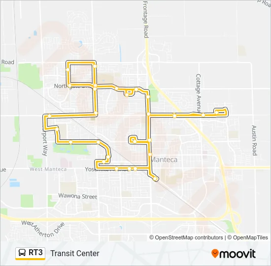 RT3 Bus Line Map