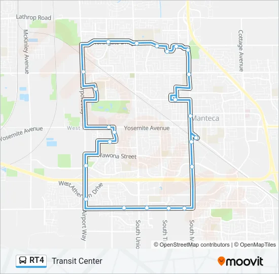 RT4 Bus Line Map