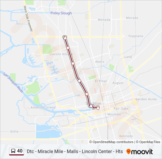 40 bus Line Map