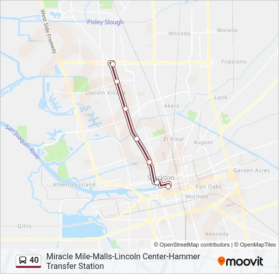 40 Bus Line Map