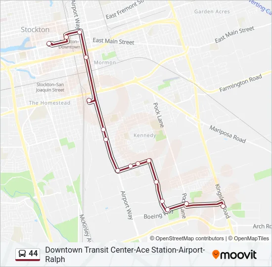 44 Bus Line Map