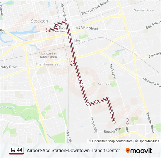 44 Bus Line Map