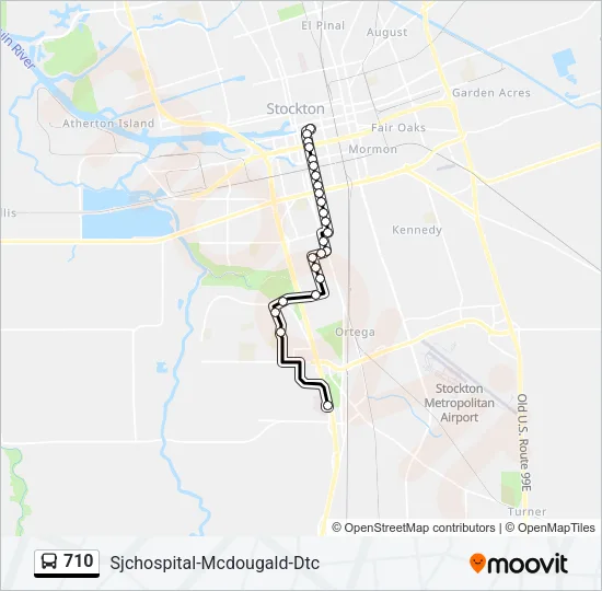 710 Bus Line Map