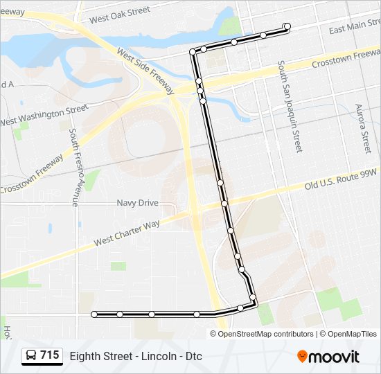 715 bus Line Map