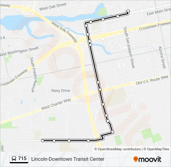 715 Bus Line Map