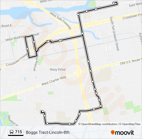 715 Bus Line Map