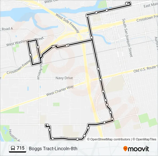 715 Bus Line Map