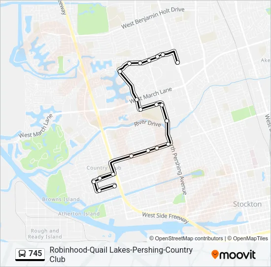 745 Bus Line Map
