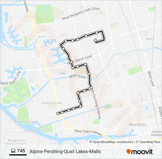 745 Bus Line Map