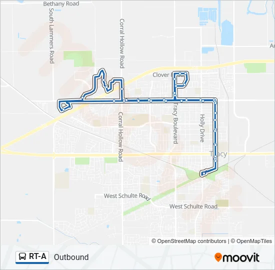 RT-A Bus Line Map