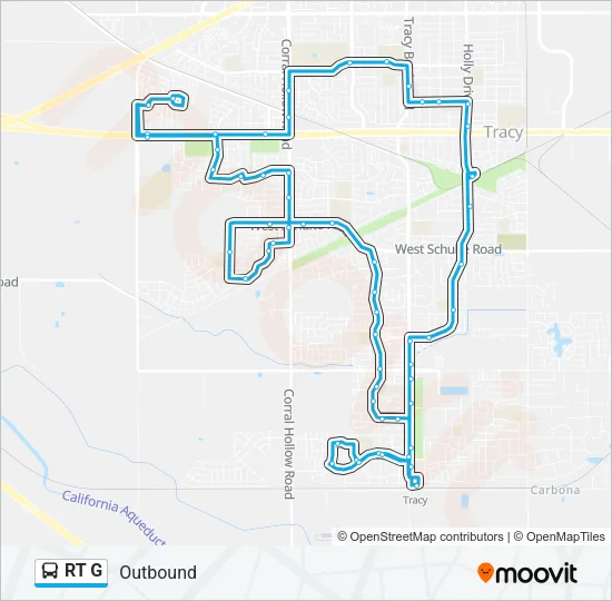 RT G Bus Line Map