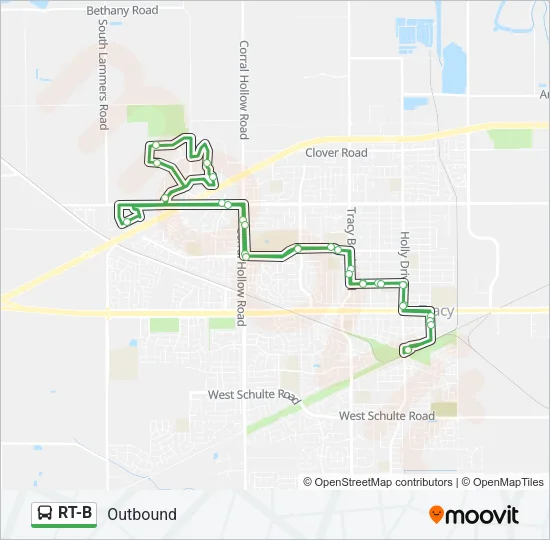 RT-B Bus Line Map