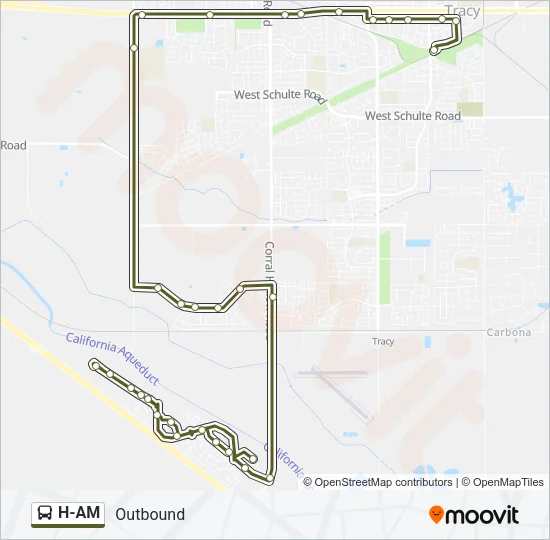 H-AM Bus Line Map