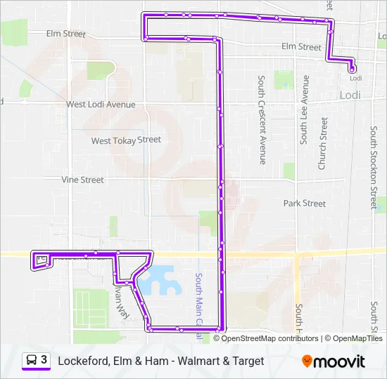 3 Bus Line Map